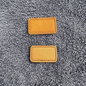 TUMI Leather Monogram Patch (small and large) - Tan Leather